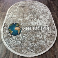Турецкий ковер Deko 10134 Бежевый овал